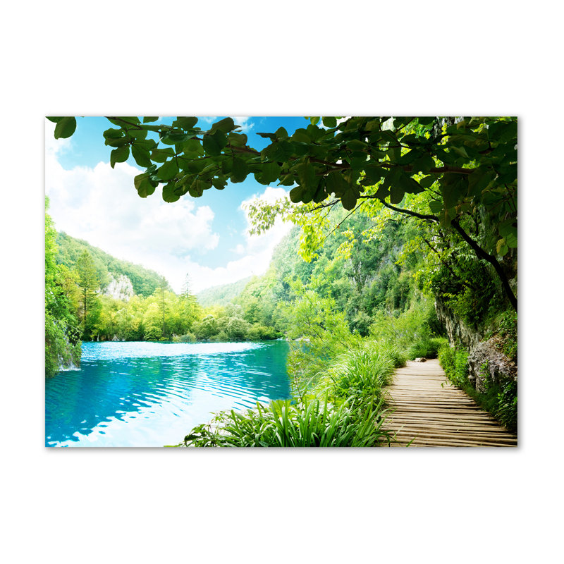 Waterfall In The Forest - Wrapped Canvas Print