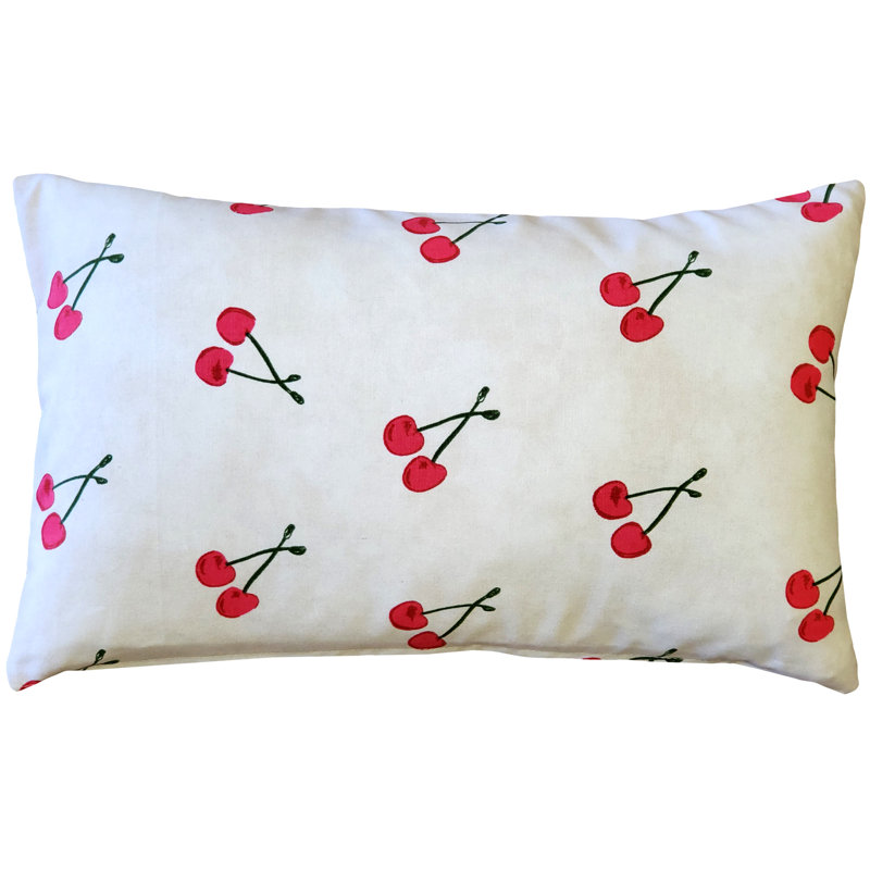 Coussin 100% coton cerise