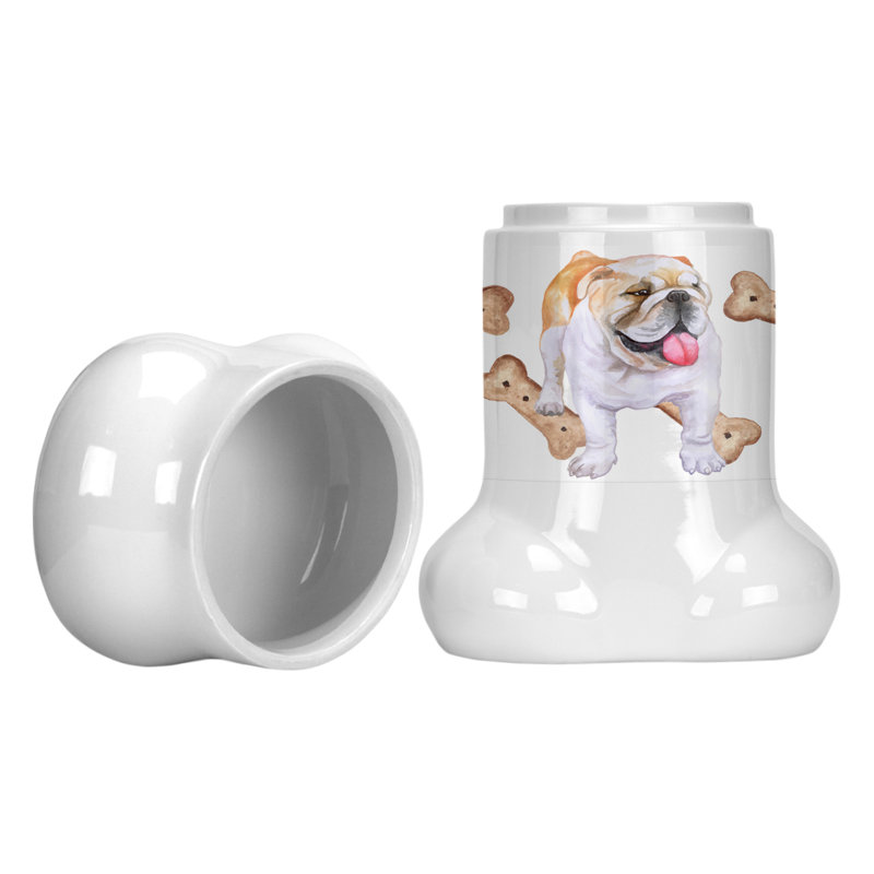 Pot à animaux en forme d’animal de forme désossée english bouledogue