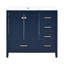 Ensemble de meuble-lavabo 36 po avec lavabo 36 po, armoire de salle de bain moderne à 4 tiroirs, ensemble de meuble-lavabo sur pied en bois massif avec pieds en bois massif