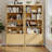 70.5" Tall Wooden Book Shelf, 6-Tier Bookshelves & Bookcases With 2 Drawers-1944732504