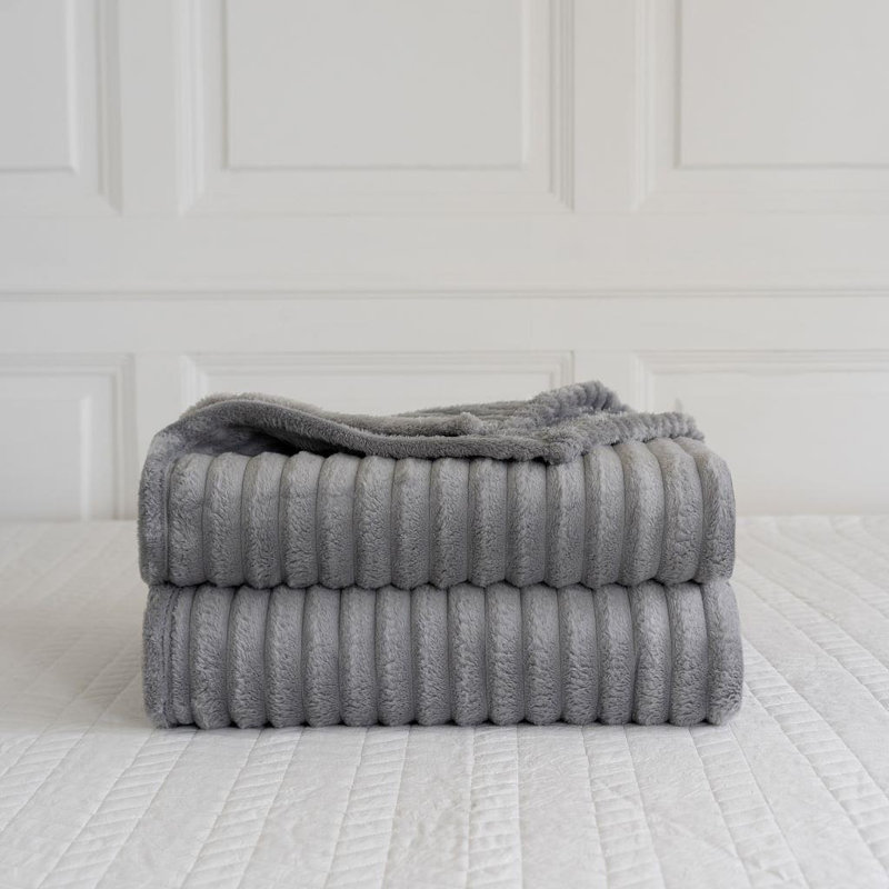 Machine Woven Throw Blanket, 200cm x 150cm, Grey