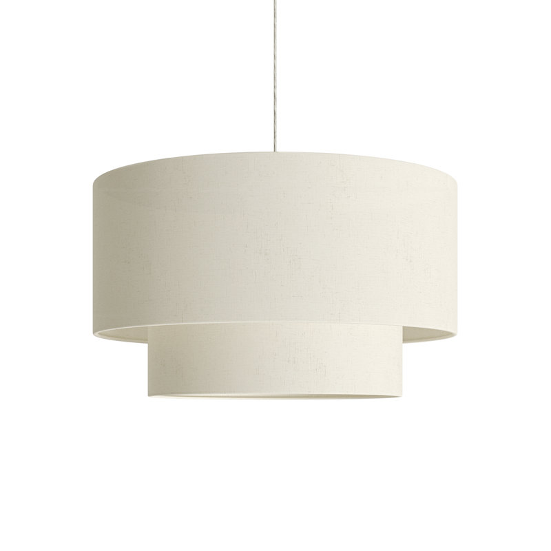 Lustre tambour 3 lumières Cruce, Nickel brossé