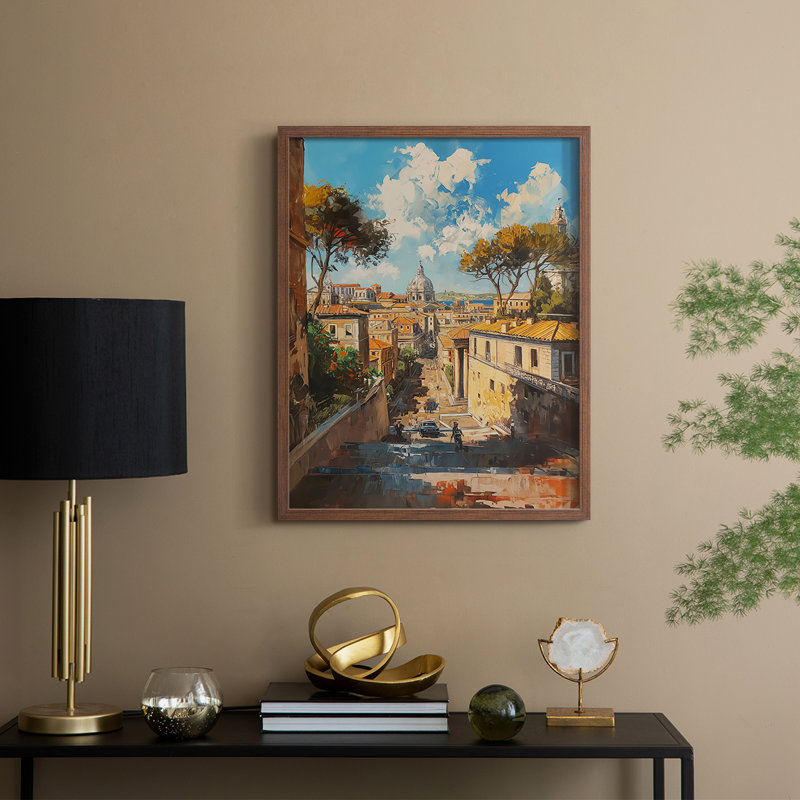 «LANDSCAPES Series CECXC III», reproduction d'art encadrée - bois massif, H 11 po x l 9 po, Noyer