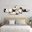Ensemble de 5 panneaux muraux - Tina Lavoie «Spring Magnolias», art mural sur toile pour le salon, la chambre à coucher ou le bureau 