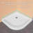 Acrylic Shower Pan 36" W X 36" D Sector Round Shower Base Corner Drain RV Shower Tray in Glossy White