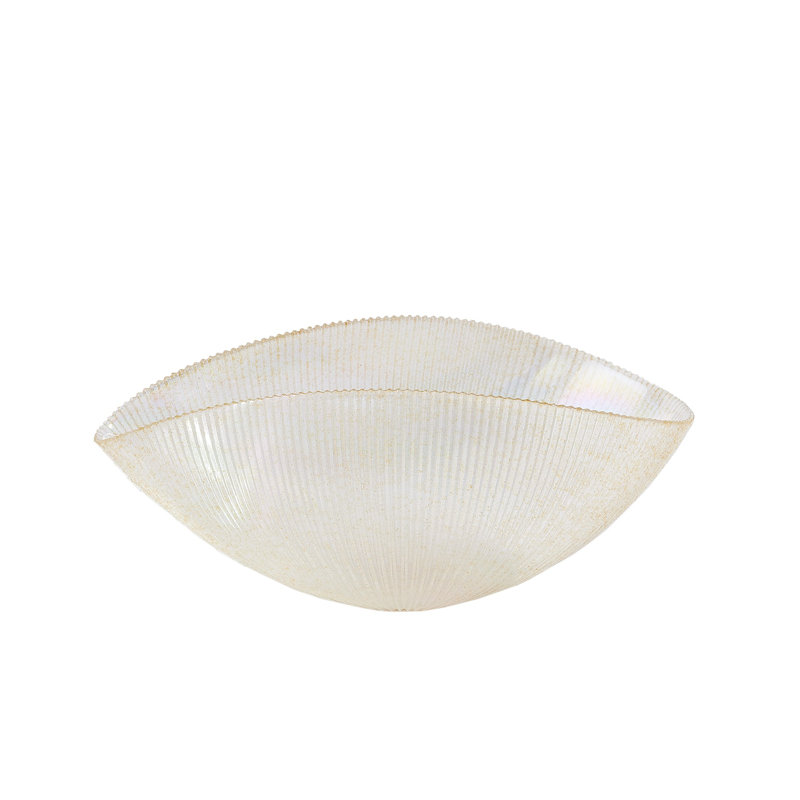 Bol décoratif en verre 1, H 7 po x l 16 po x P 11 po