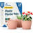 Plant Pots with Drainage & Saucers, Indoor & Outdoor Planters for Houseplants, Herbs, and Flowers, Durable & Weatherproof Material, Stackable, Lightweight, Minimalist Design, Pack of 24-229664081-229664094