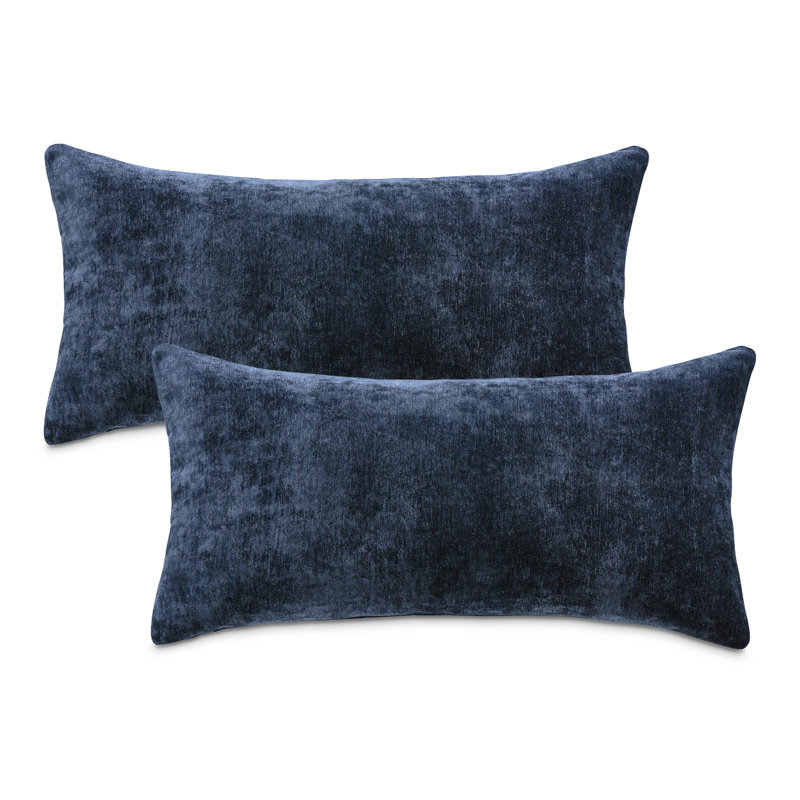 The Smith Chenille Lumbar Pillow Cover & Insert, Midnight