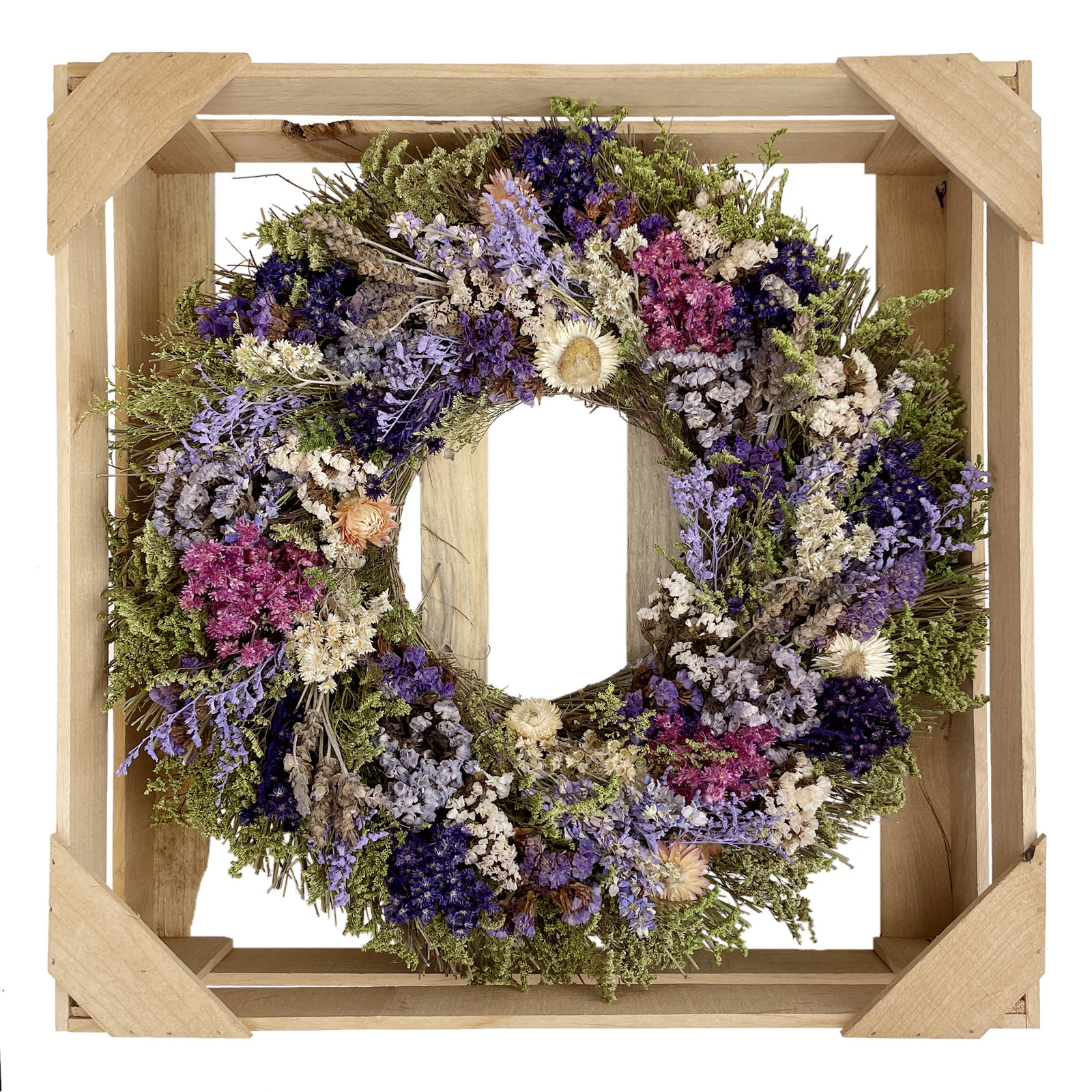 18" Handcrafted Strawflower Wreath