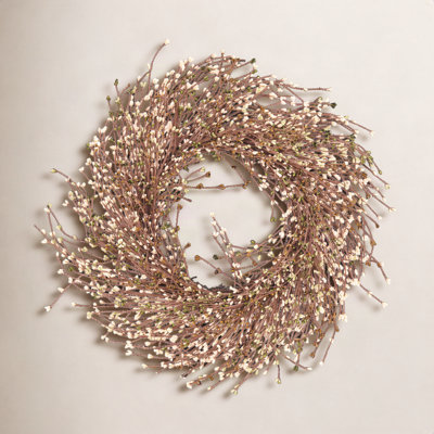 24" Handcrafted Twig, Berry Thanksgiving Wreath