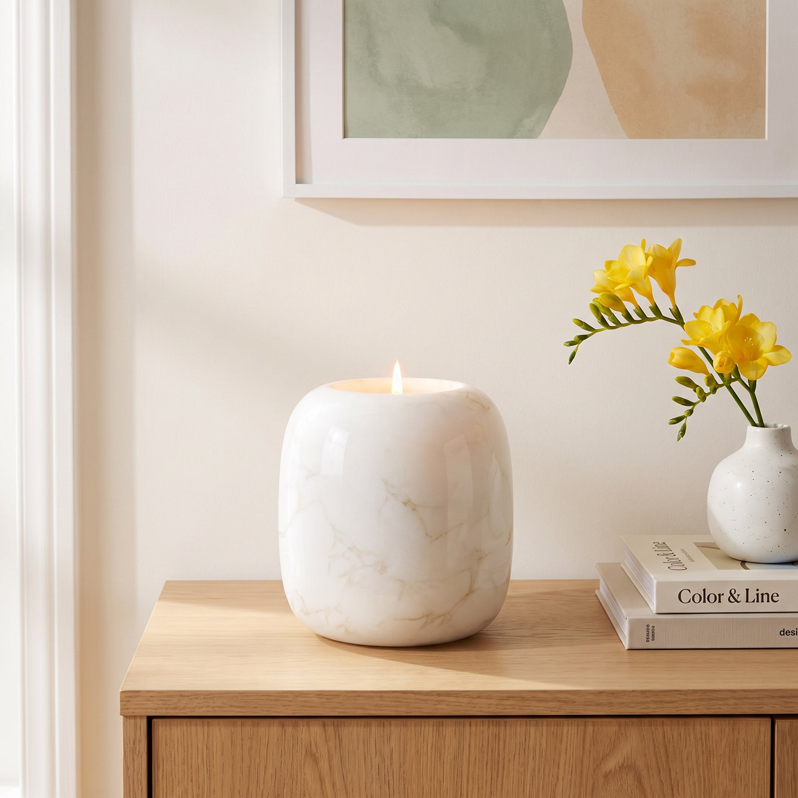 Stone Votive Candle Holder