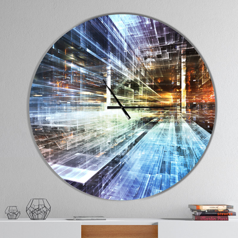 Futur industriel - Horloge murale moderne, Surdimensionné