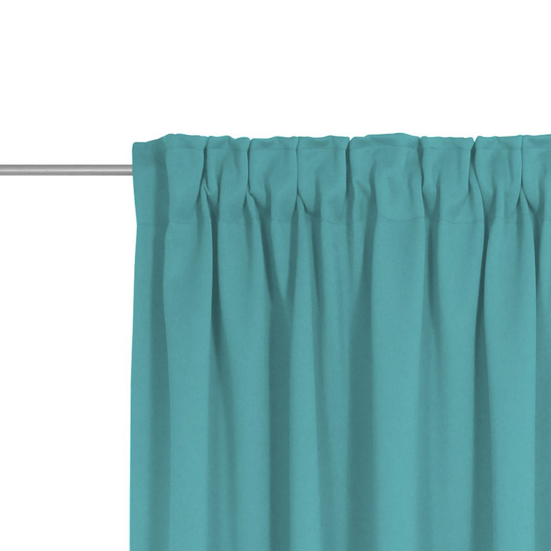Newbury Room Darkening Single Curtain Panel, 130cm Width x 395cm Drop, Turquoise
