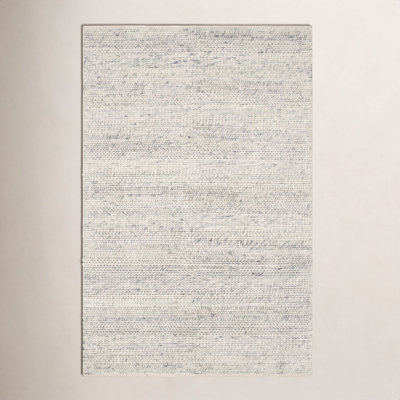Zekia Beige Gray Flatweave Wool Rug