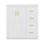 Ensemble de meuble-lavabo 30 po avec lavabo en céramique et porte à 3 tiroirs-1257265176