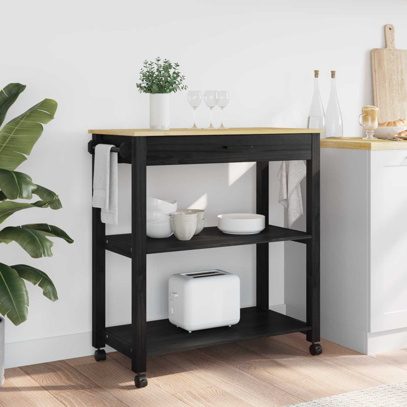 Solid Wood Bar Cart