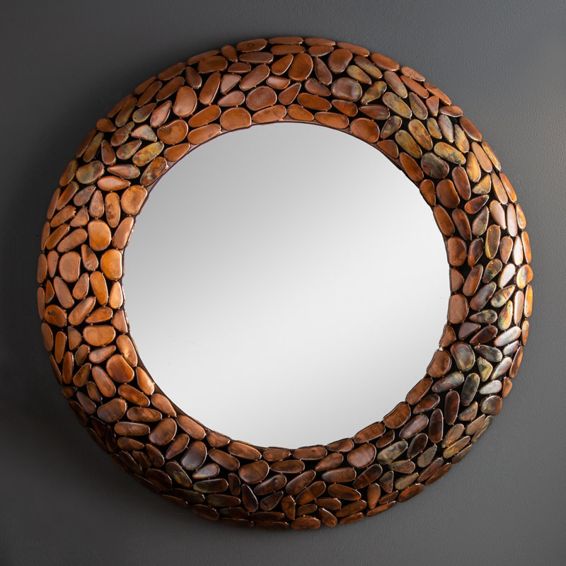 Reder Metal Wall Mirror, Copper