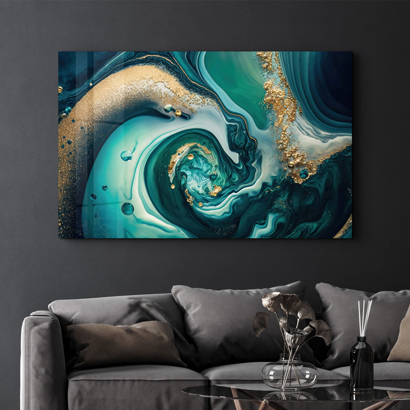Elegant Tempered Glass Wall Art Painting, 13.8 x 21.7 inches | 100% Tempered Glass, Thickness: 0.16 inches | UV Printed for Vibrant Colors | Perfect for Home Decor, Living Room, & Office Spaces