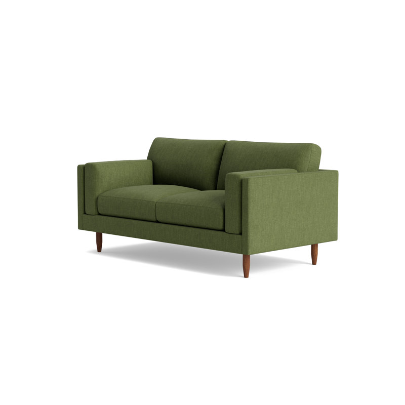 Skinny Fat Loveseat (70"), Performance Weave - Basil