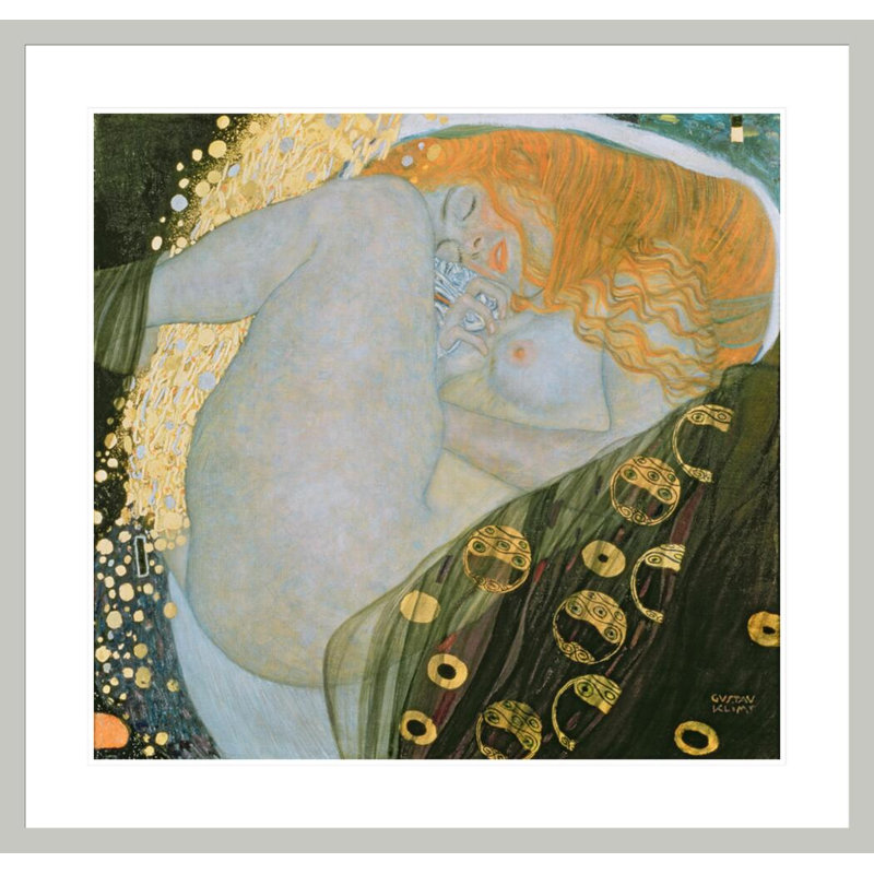 «Danae» par Gustav Klimt, impression giclée encadrée, 33.5" H x 35.12" W