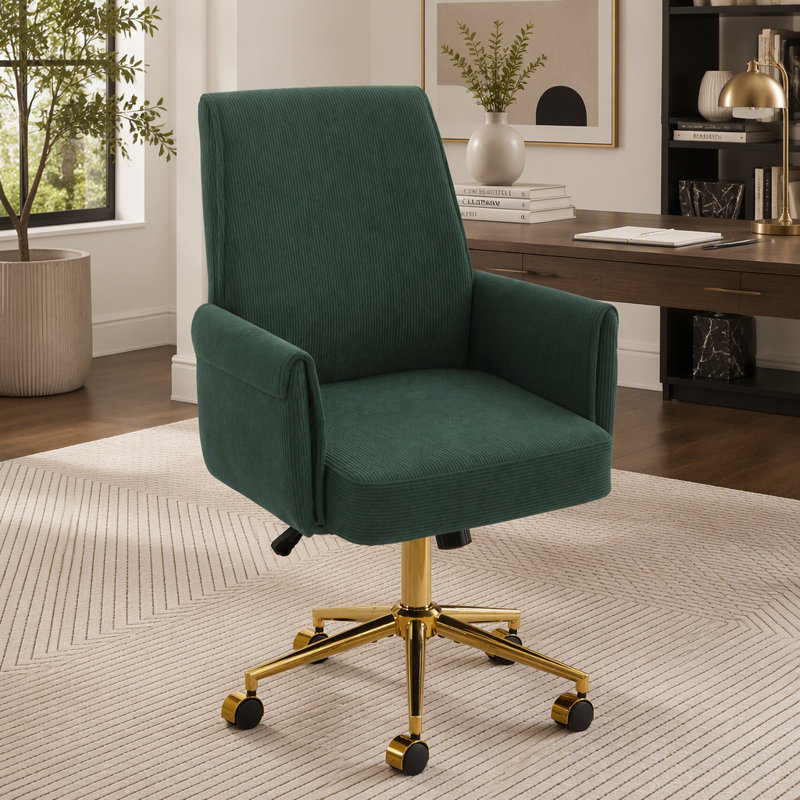 Fauteuil de bureau vibrant en velours à haut dossier avec massage lombaire et inclinaison réglable pour un confort ergonomique