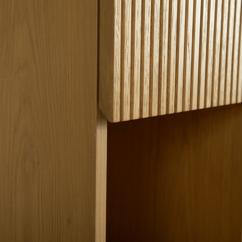 MITCH 35" Tall Bathroom Wall Mounted Cabinet, Narrow Storage Cabinet With Door And Shelves, Suitable For Small Spaces, Applicable To Bathroom, Living Rooms And Laundry, Corolla Oak Woodgrain Color