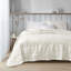 Très grande couverture en duvet synthétique avec bordure en satin ivoire-118023347-118023352