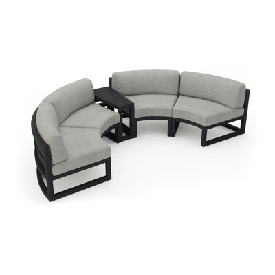 Avion Outdoor Curved Patio Sectional with Sunbrella Cushions