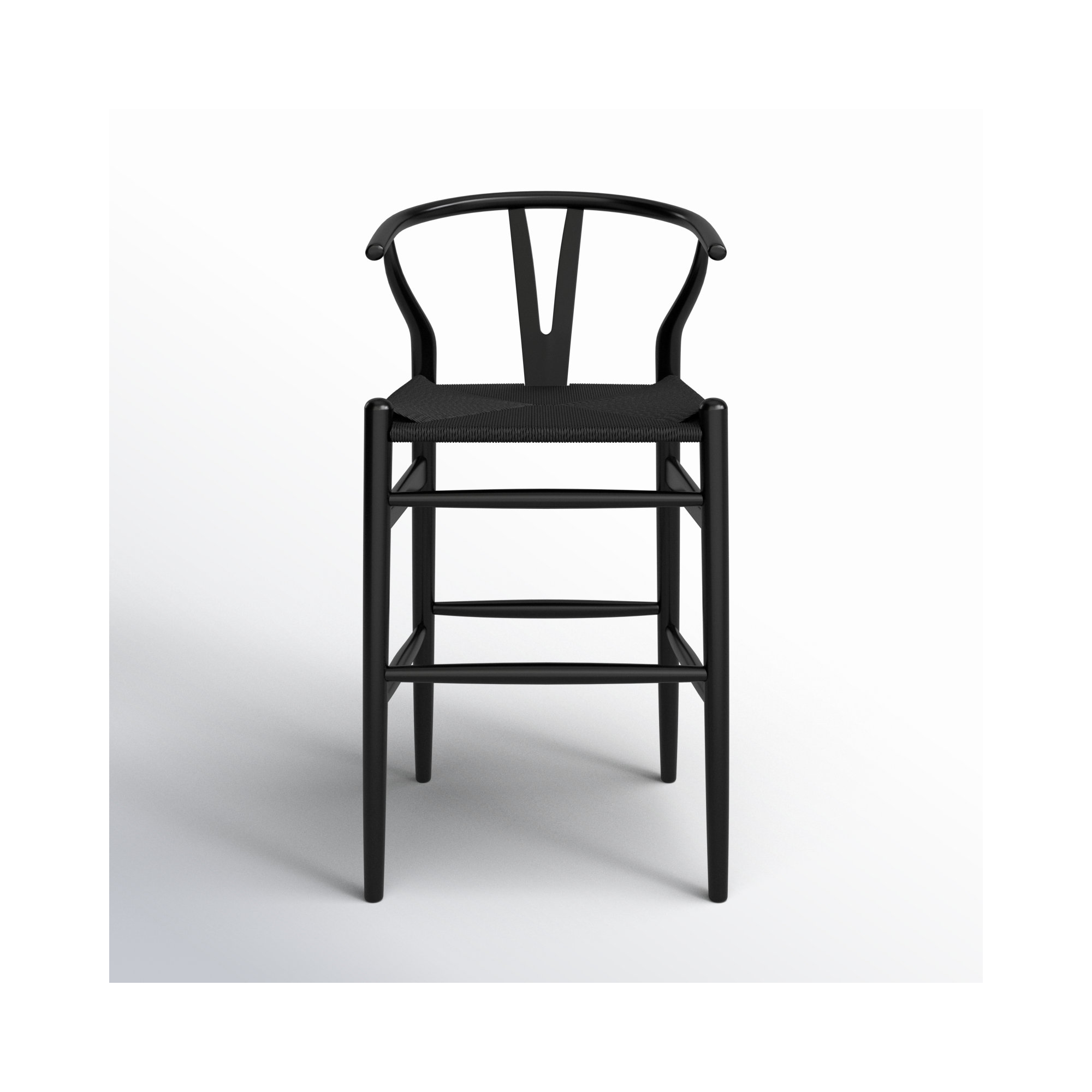 Fairbanks Solid Wood Bar/Counter Stool, Black, Black, Counter Stool (26" Seat Height)