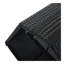 Ensemble de canapé d'extérieur en osier 7 pièces GO, canapé en rotin, avec coussins rayés verts, canapé conversation, pour patio, jardin, terrasse, osier noir, coussin gris