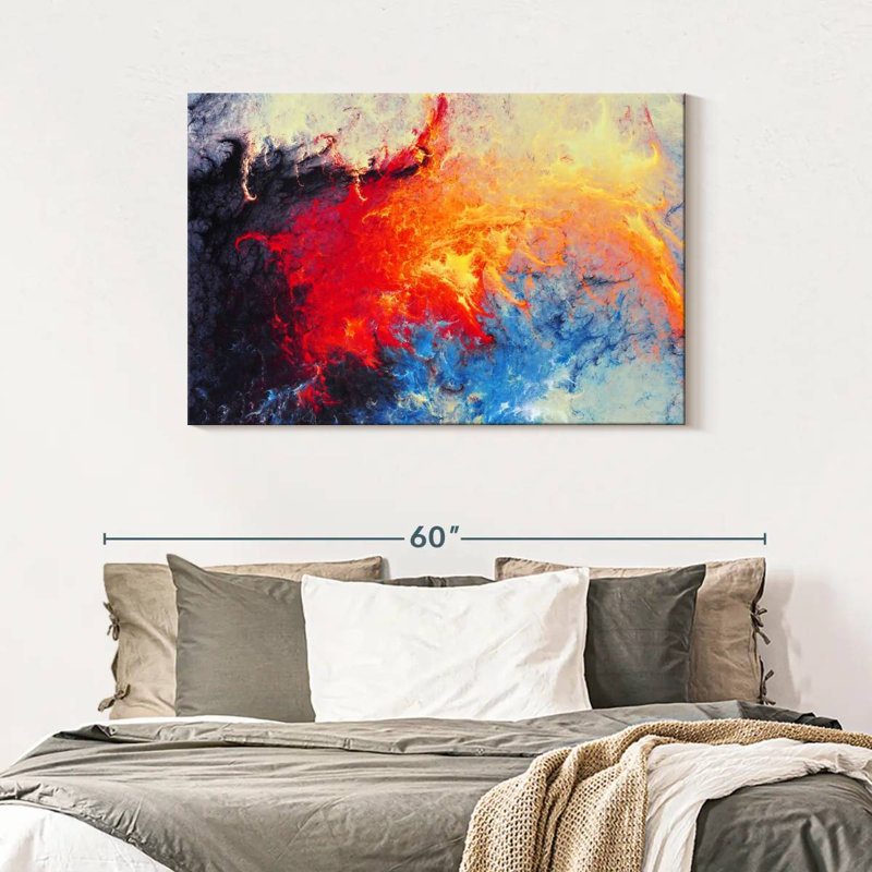 Avery Ice Flame Abstract, 30" H x 45" W