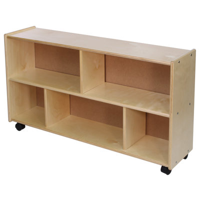 5 Compartment Manufactured Wood Shelving Unit