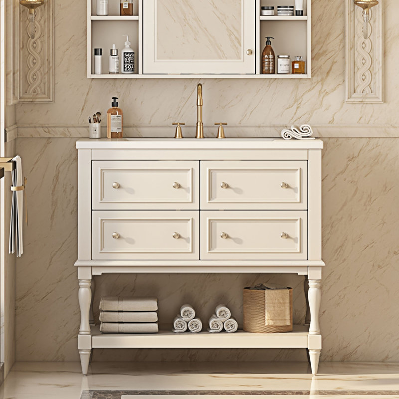Ensemble de meuble-lavabo autoportant avec lavabo