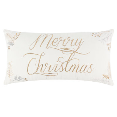 Faux Fur Merry Christmas Pillow