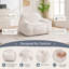 Fauteuil à billes géant pour adultes UUKRAVE, canapé surdimensionné en fausse fourrure avec accoudoirs et rembourrage, fauteuil de lecture confortable pour chambre à coucher, salon, salle de jeux (blanc)-581121839-581121832-581121834