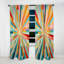 Rideau optique occultant coloré Mid Century Century - 1 panneau coloré-107824045