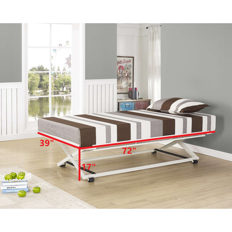 Lit gigogne escamotable Blount, Blanc