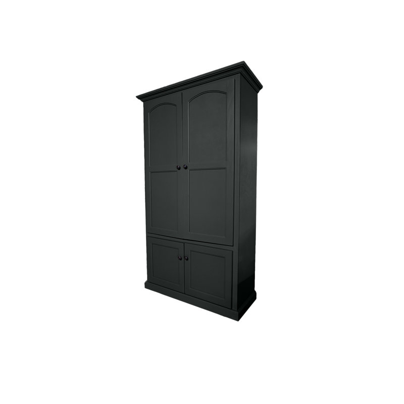 Garde-manger traditionnel 72 "avec portes arquées, Gris foncé