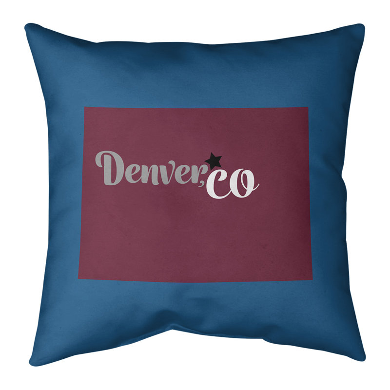 Housse de coussin vermont, Denver, 26 po x 26 po, Bleu foncé / rouge foncé