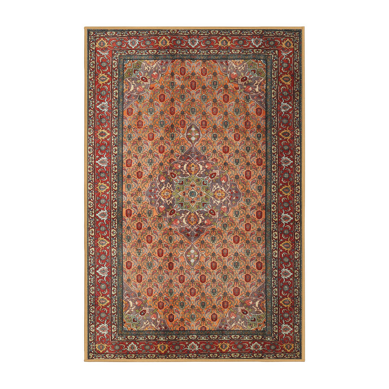 Tapis brun à motif oriental, Rectangle 5 pi x 7 pi