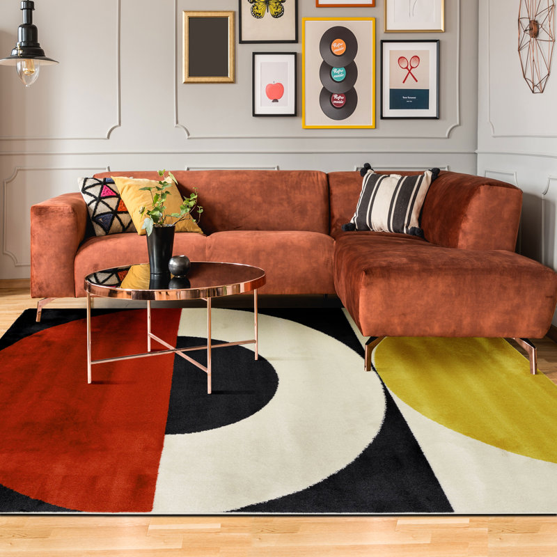 Sparkman Abstract Area Rug, Rectangle 133cm x 180cm