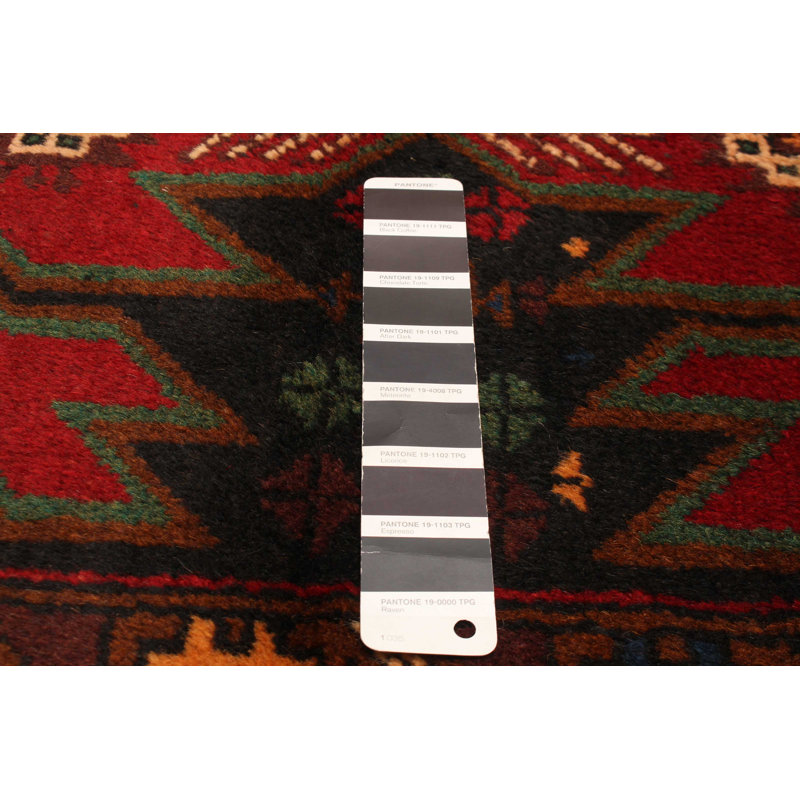 Tapis noir en laine noué à la main de conception unique 3 pi 5 po x 6 pi 3 po Teimani