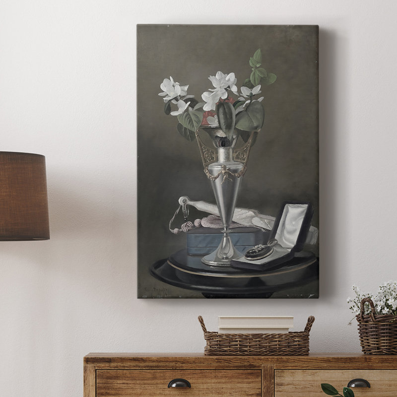 Imprimé floral rétro CVI - galerie enveloppée Cavas, H 12 po x l 8 po