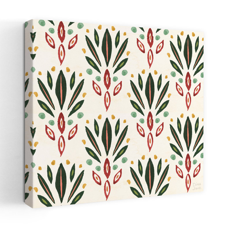 Motif de forêt tropicale, art tropical abstrait géométrique Iva, H 24 po x l 24 po