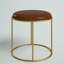Tabouret de coiffeuse en laiton Bowe