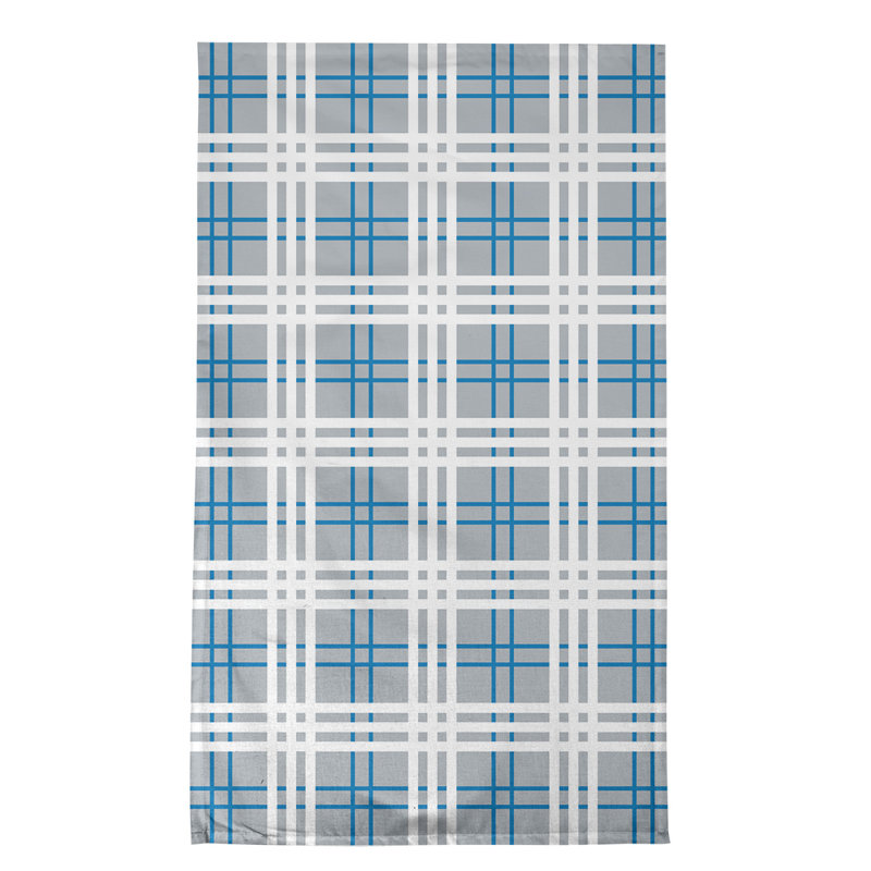 Torchon de luxe Detroit football, Gris / blanc / bleu, Mélange de coton
