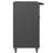 Heavy-Duty Metal Storage Cabinet For Garage, Office, Home. Lockable Wheels, Raised Top. 4 Side Drawers, Adjustable Shelves. Black/Gray Tool - 360 Top Surface, Space.