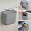 Petite poubelle suspendue avec couvercle en acier inoxydable, bac à compost sans odeur, poubelle peu encombrante pour armoire, sous évier, véhicule récréatif, salle de bain-121471395-121471393