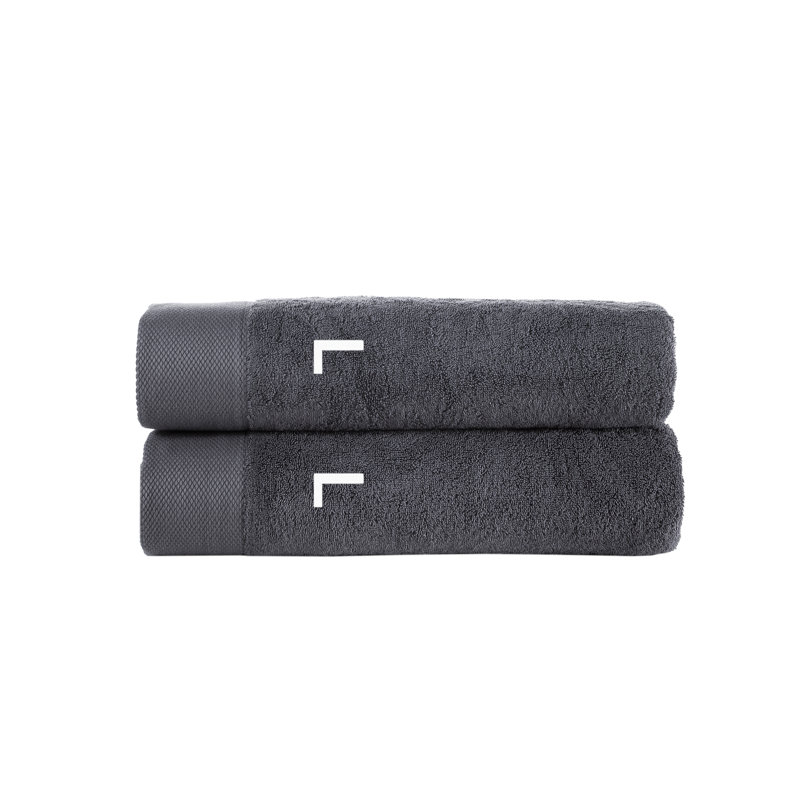 Merikas 2 pcs Bath Sheets, Anthracite, Bath Sheets - 2 Pack, L